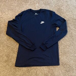Nike Men's Dark Blue Long Sleeve Tee